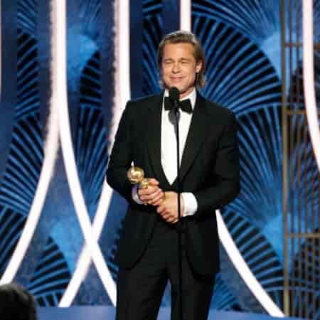 The Hollywood heartthrob, Brad Pitt who played alongside the lady’s man, Leonardo DiCaprio won the 2020 Golden Globe Award for Best Performance by an Actor in a Supporting Role in any Motion Picture.